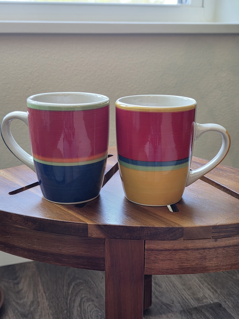 Royal Norfolk Colorblock Ceramic Mugs - Set of 2 - Picture 6 of 13